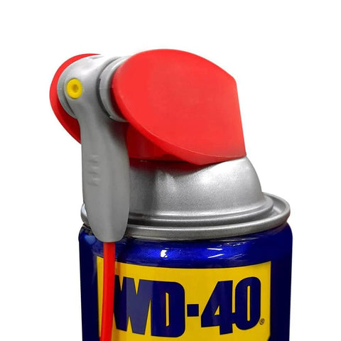 Gel Lubricant With Smart Straw Sprays Two Ways, 10 Oz, No Mess, visible red straw and nozzle on can top