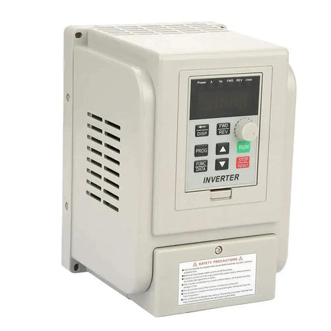 Pro Grade 3HP 2.2kW 220V VFD Drive Inverter Converts Single Phase to 3 Phase For 2.2kW AC Motors With AT1 2200X front view