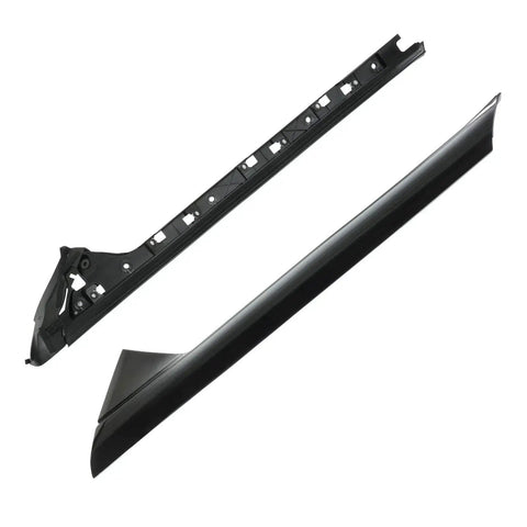 A Pillar Windshield Trim Molding For 2011 To 2019 Explorer Front Right Passenger, showing outer trim and inner bracket