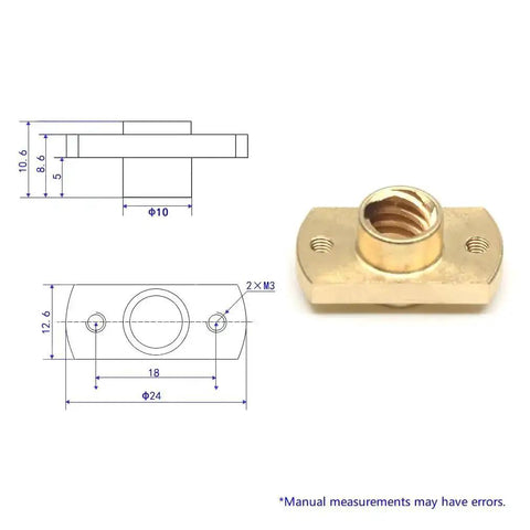 365mm T8 Tr8x8 Z Axis Lead Screw With Brass Nut Upgrade Kit diagram and brass nut for Ender 3 V2 Pro Neo Ender 3 Voxelab 3D Printers