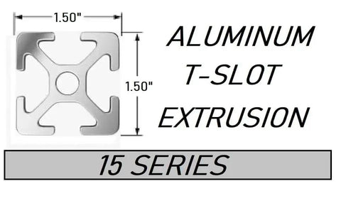 Diagram of 15 Series 1.5 Inch Square End Cap Black ABS Plastic for 80 20 Aluminum Extrusion T Slot Accessories Ten Pack