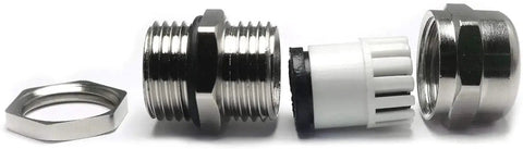 5 Pieces PG9 Cable Glands Waterproof Metal Connector Locknut Stuffing Gland IP68 Sealed For 4 To 8mm Wires Easy Insertion And Tighten