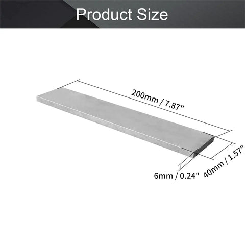 Pro Grade HSS Lathe Tool Bit 6mm x 40mm x 200mm Square Turning Tool Blank For Milling And Finishing Hard Materials Like Mild Steel Alloy Steel And Tool Steel Utoolmart shown with dimensions