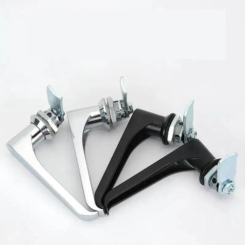 Two Pack Zinc Alloy Cabinet Locks With Keys Chrome Finish L Handle Style Heavy Duty Security Locks for cabinets and drawers