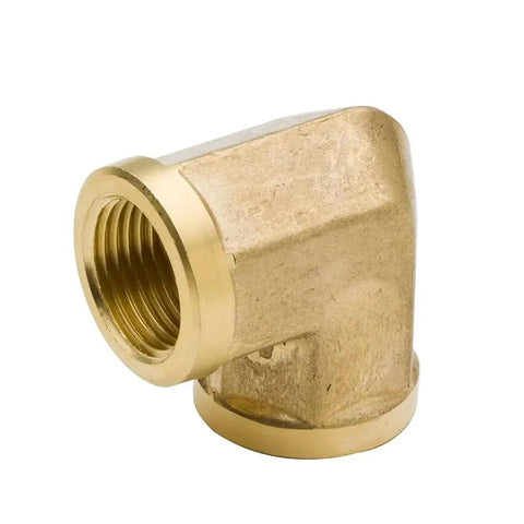 Brass Pipe Fitting Forged 90 Degree Elbow Pack Of 2 With Female NPT Threads For 1/8 X 1/8 Up To 3/4 X 3/4 Inch Pipes