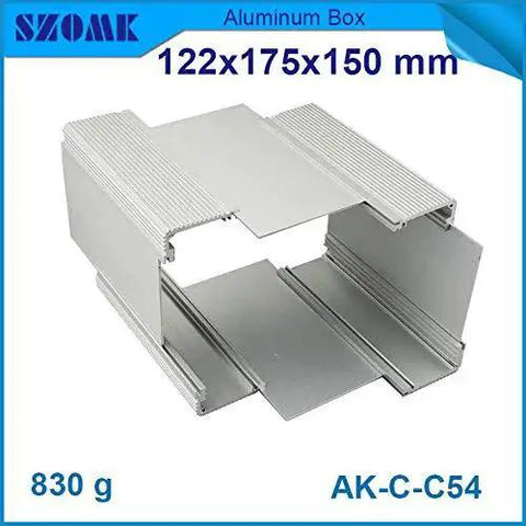 Aluminum enclosure open view showing dimensions 122x175x150 mm for Heavy Duty Wiring Connecting Terminals Kit 10 Piece Set For DIY