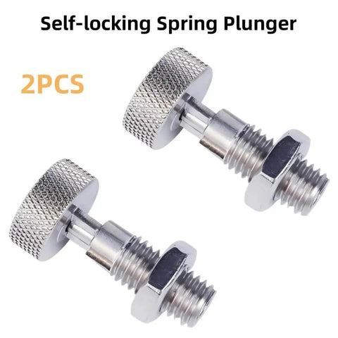 Two Pack Retractable Spring Plungers M16x2 Stainless Steel Lockout Handle Quick Release Pins With Knurled Grips