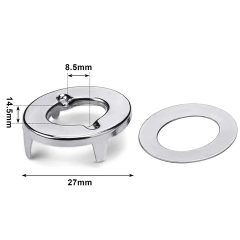 Canvas Twist Lock Fasteners from the 10 Sets for Marine Use Kit with dimensions 27mm diameter, eyelets visible, metallic finish