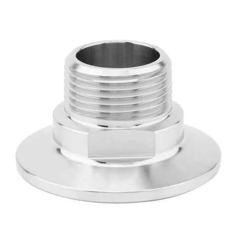 CLAHJQX 1.5 inch tri-clamp to 3/4 inch NPT male adapter, 304 stainless steel sanitary fitting