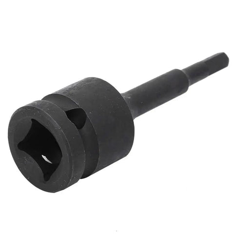1/2-inch hex bit socket adapter for impact wrenches, black, 42CrMo alloy.