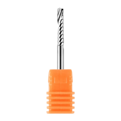 Five Piece O Flute End Mill Set With One Eighth Inch Shank Three Quarter Inch Cutting Length Solid Carbide Spiral Router Bits