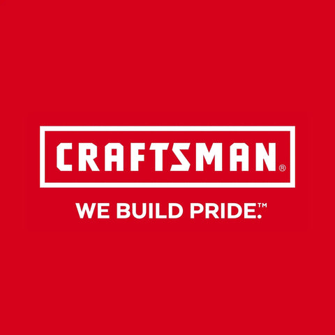 Red background with bold white text logo "Craftsman" and slogan "We Build Pride" centered on the image.