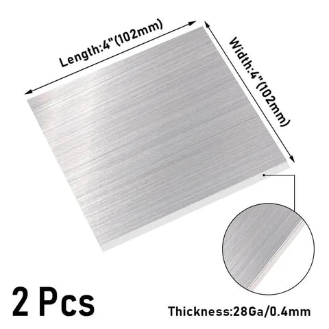 304 Stainless Steel Sheet 28 Gauge 0.02 Inch Thick By 4 Inch Wide 4 Inch Long Brushed Finish Metal Strip Plate For Industry Machinery DIY Projects And Home Decor 2 Pcs