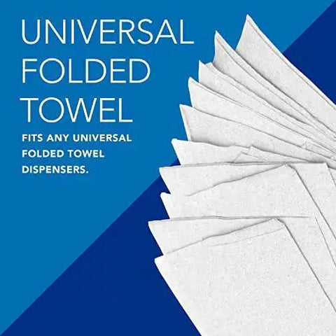 Universal Multifold Paper Towels 9.2x9.4 Inches Absorbency Pockets Bulk Case 4000 Sheets shown stacked