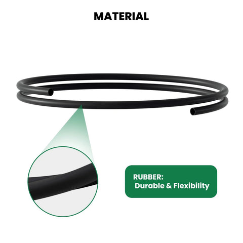 Watflow 40-inch black rubber gas manifold pressure test hose.