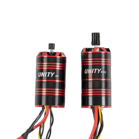 Unity24 Pro 3500Kv 2-In-1 Micro FOC Brushless System For Axial SCX24 RC Car, electric motor and ESC combo for 1/24 scale.