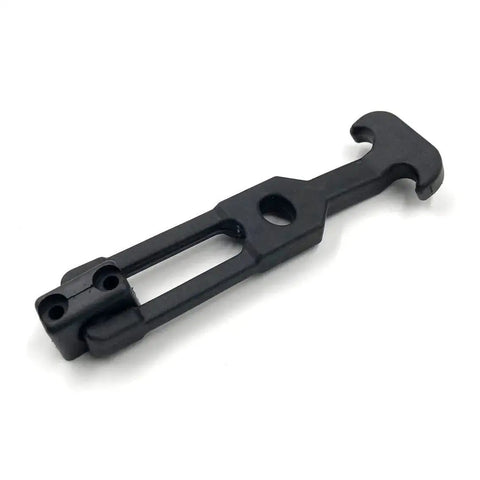 8 Pack 6.3 Inch Flexible Rubber T Handle Draw Latches For Tool Boxes And More, black rubber latch, front view
