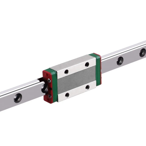 MGN12H 450mm Linear Rail Guide with Sliding Block, 12mm rail width, 8mm height, suitable for DIY CNC routers, lathes, and mills.