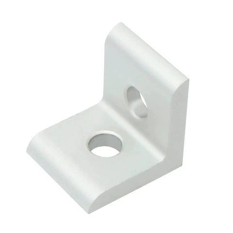 Single aluminum bracket from 10 Pack Inside Corner Brackets for 15 Series 4040 T Slot Aluminum Extrusions 2 Hole 90 Degree Corner Mounts