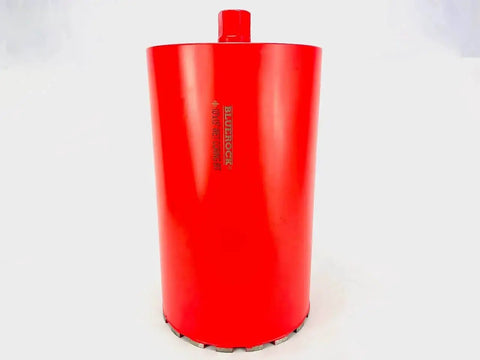 Front view of a 10 Inch Diamond Wet Core Drill Bit For Concrete Rebar Asphalt Brick Rock Masonry One And One Quarter Inch Threaded Barrel Core Drill by BLUEROCK Tools