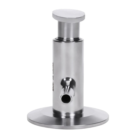 Sanitary sample valve, 2-inch tri-clamp ferrule, 64 mm OD, stainless steel with elliptic handle, Amazon