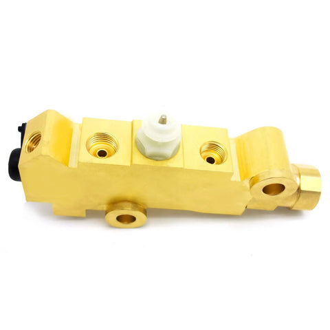 Brass PV2 brake proportioning valve with white adjustment knob for front and rear disc/drum brakes