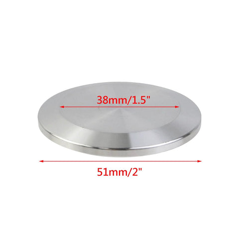 Stainless steel sanitary tri-clamp end cap for 1.5 in tube OD (38 mm)