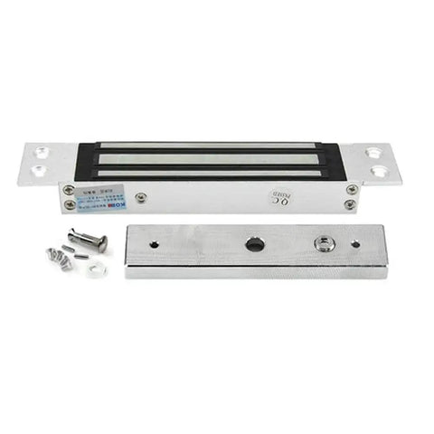 Flush Mount Magnetic Lock 350Lb 180Kg Beefy Holding Power for Access Control on a Single Door 12V Electromagnetic Lock Fail Safe Built In Surge Suppressor Steel Alloy, front view