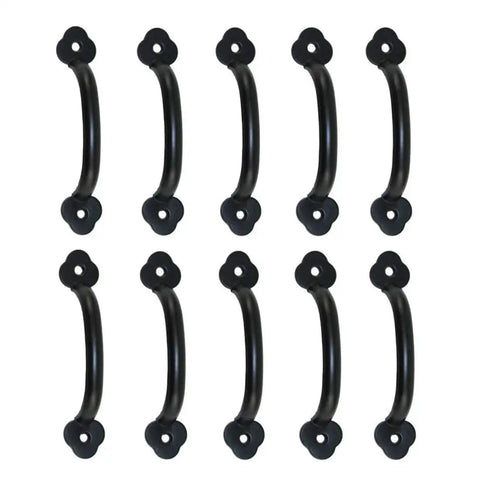 4 Inch Zinc Alloy Refined Antique Pull Handle For Wardrobe Cupboard And Drawer Furniture In Black Finish, Pack Of 10 Handles