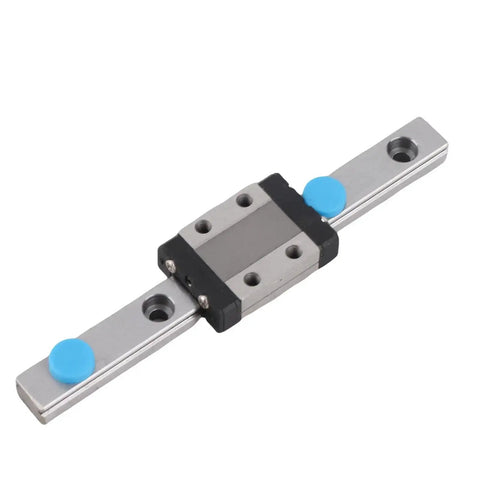 LML9B Miniature Linear Guide Rail 9mm Width with Slide Block, Compact Linear Motion Rail, 4-Point Contact Design, steel material view.
