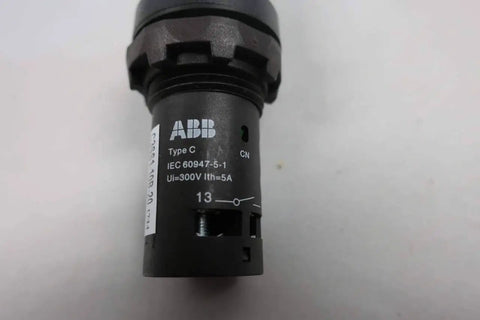 Front view of 3-Position Selector Switch Single Unit, 300 V AC panel mount rotary control, heavy duty industrial operator, durable metal housing.