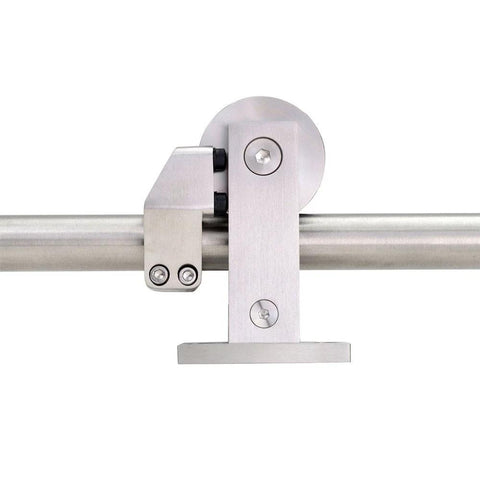 Stainless Steel Sliding Barn Door Hardware Kit 10 Foot Track For Double Doors Includes Two 1525mm Rails Heavy Duty Indoor Outdoor Ready