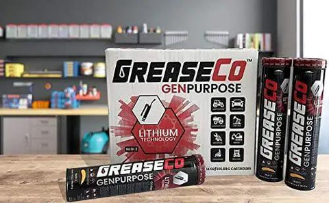 Go To All Purpose Lithium Grease EP 10 Pack For High Temp Machinery NLGI 2 Amber Grease Tube Refills For Grease Guns.