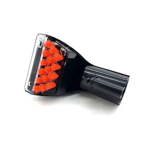 Replacement 3-inch brush head for Bissell 1400B Little Green Machine, black housing with orange bristles (front view)