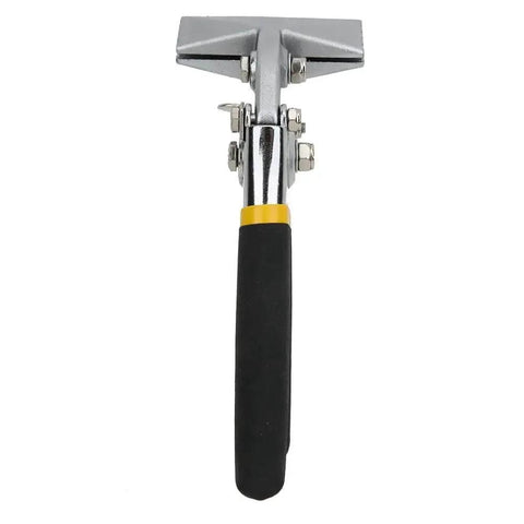 Front view of Metal Sheet Bending Seaming Pliers, 80mm Clamp, Bent Iron Pliers With Non Slip Ergonomic Handle For Seamers.