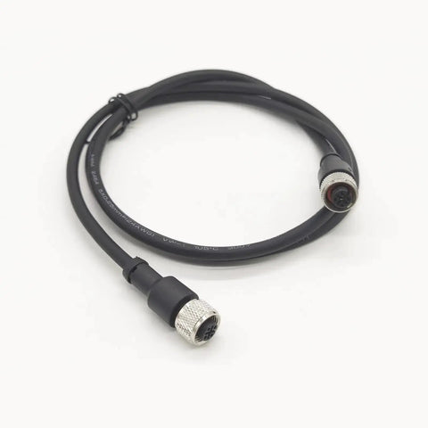 M12 5 Pin Female To Female Connector Cable A Code Straight Molded 0.5M PVC Wire for industrial sensors