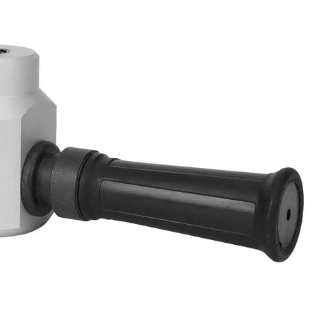 Double Head Nibblers Metal Cutter Sheet Nibbler Drill Attachment handle side view black rubberized grip