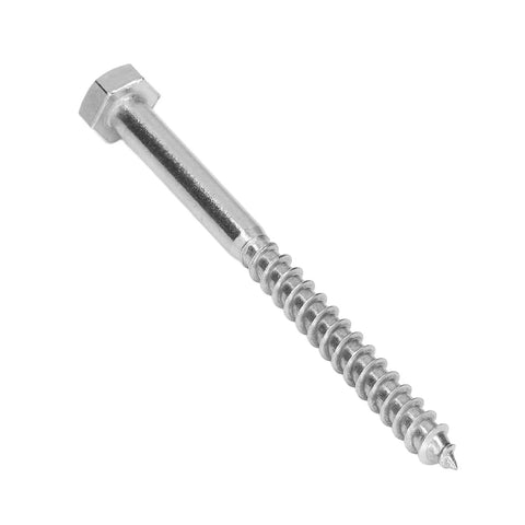 Self Tapping Hex Lag Screws, 304 Stainless Steel, Half Thread, A2-70 High Hardness, Built Tough Wood Screws For Carpentry, shown in M8x100mm size