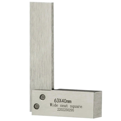 Pro Grade Machinist Square Set for Precision Layout and Machining, Wide Base 90 Degree Right Angle Ruler, Hardened 45 Steel