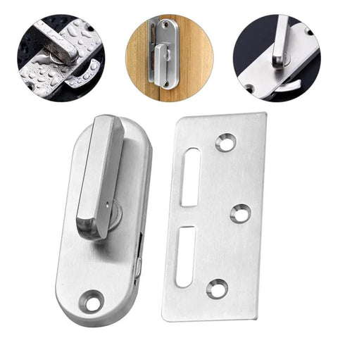 Heavy Duty Stainless Steel Sliding Door Lock Privacy Latch For Barn Doors, Easy To Install No Hassle, Durable Security Bolt