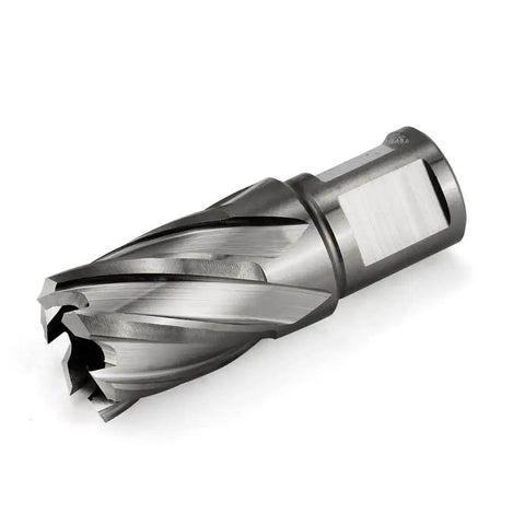 Seven Eighths Inch Annular Cutter For Magnetic Drill Press With One Inch Cutting Depth And Three Quarter Inch Weldon Shank With Two Flats Pilot Pin Dual Alternating Teeth For Fast Hole Cutting