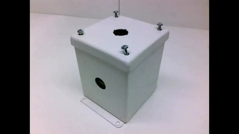 Industrial Control Panel Enclosure E1pbxm Spl Ready To Rock With Top Three Quarters Inch Hole And Side Thirteen Sixteenths Inch Hole