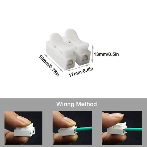 68Pcs Premium Spring Wire Connectors Kit For LED Strip Lights And Electrical Wiring, Quick Spring Terminal Block Connectors in use