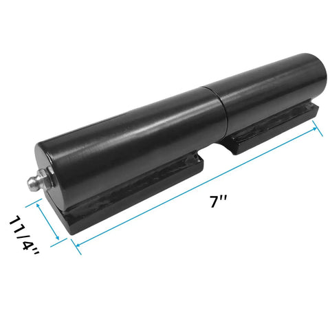 Heavy Duty Steel Barrel Gate Hinges 2 Pack Weld On 7 Inch Black Finish 900 Pound Load Capacity Per Pair For Door Swing Trailer Ramp Built Tough