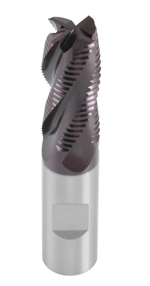 Beefy Roughing End Mill TiAlN Coated M42 Cobalt With Standard Tooth Four Flute Three Quarter Inch Diameter By Accusize