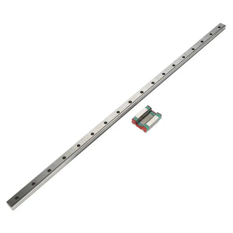 Compact 12mm Wide Linear Rail Guide With Four Point Contact Block Precision Linear Motion System With Lubrication For Auto And Measuring Equipment 450mm Length