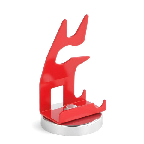 Magnetic TIG Welding Torch Holder With Strong Magnet Base For Welder Workbench Red, Durable Low Carbon Steel, Stable Torch Stand