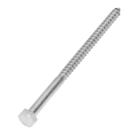 Rugged A2 70 Stainless Steel Hex Lag Screws Self Tapping Wood Screws For DIY Carpentry And Wood Structures, M8 x 140mm