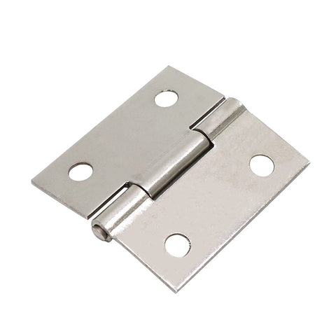 Mcredy 1.5-inch stainless steel cabinet door hinge, silver, two-leaf with mounting holes