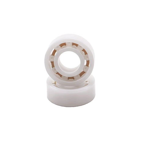 MR115 5x11x4 mm full ceramic bearing in white housing with visible zirconia ceramic balls